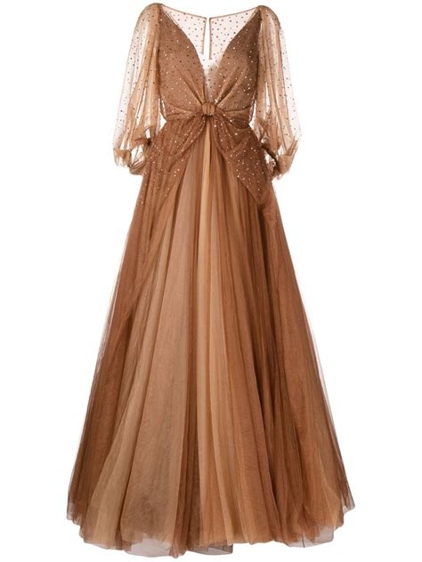 Jenny Packham Amazila Crystal Embellished Tulle Gown Farfetch