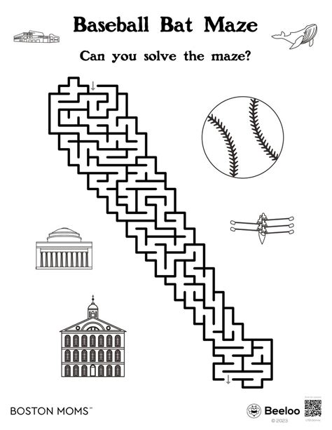 Baseball Bat Maze • Beeloo Printable Crafts And Activities For Kids