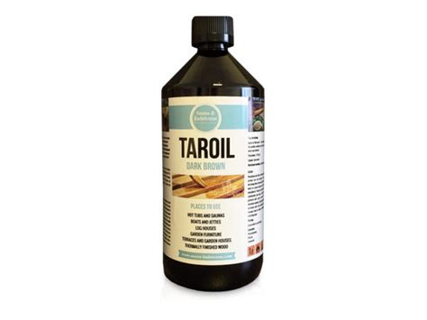 Wood Oil 1litre Dark Brown For Spruce Wood Sauneco