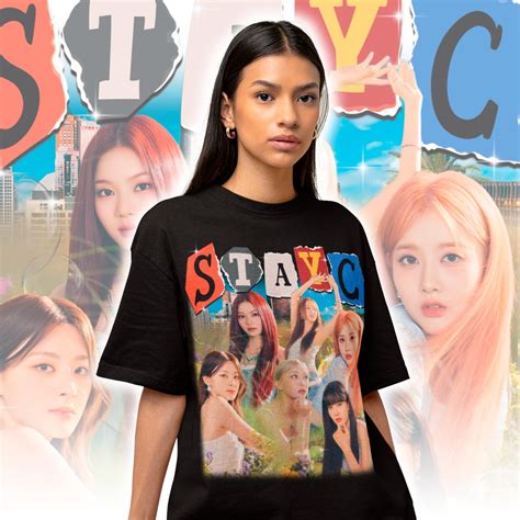 Retro Stayc Kpop Shirt Stayc Bubble Tee Stayc Kpop Sweater Stayc Kpop