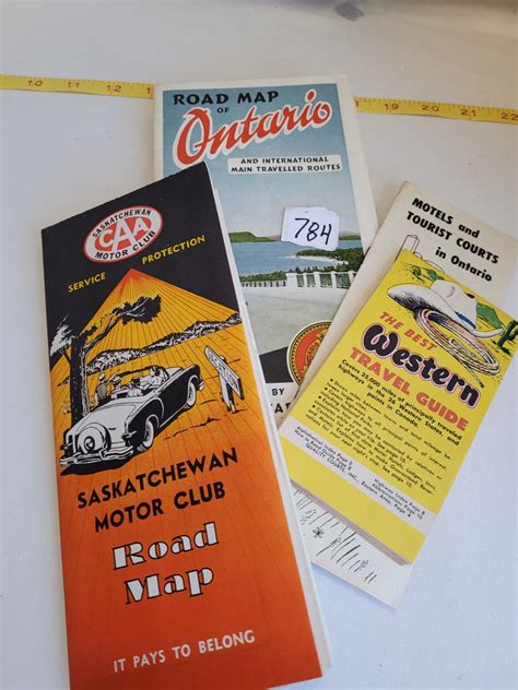1956/ '57 Ontario CAA Road maps & brochures.