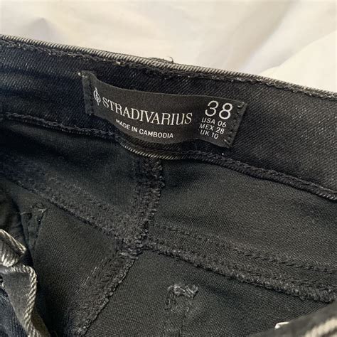 Stradivarius Black Flared Jeans Size Worn Once Depop