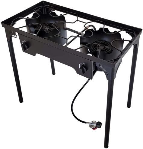 Costway Btu Cast Iron Double Burner Gas Propane Cooker Outdoor