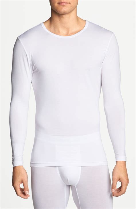 Tommy John Long Sleeve Undershirt In White For Men Bright White Lyst