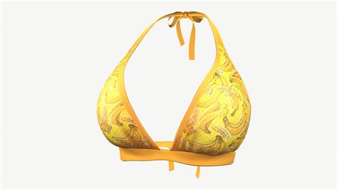 3D Model Yellow Bikini Swimsuit 3 Colors TurboSquid 1737788
