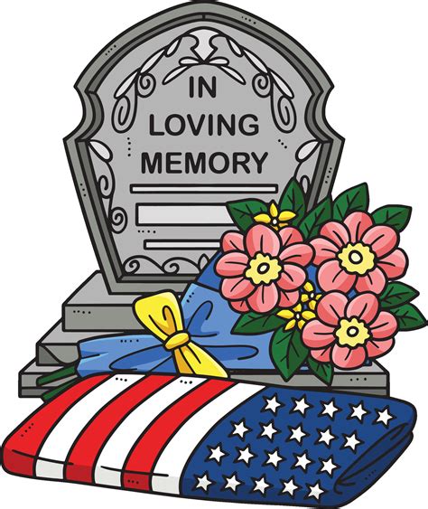 Memorial Day In Loving Memory Cartoon Clipart 34812457 Vector Art at ...