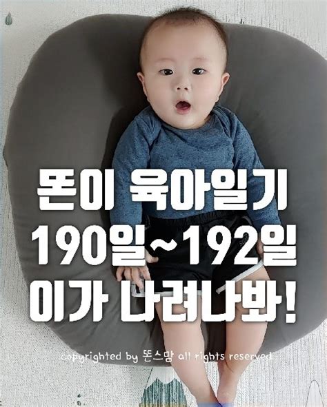 생후 6개월 아기 육아일기 ★ 190일~192일 왔구나 이앓이 네이버 블로그