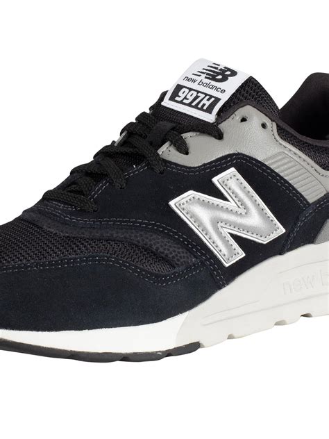 New Balance 977 Suede Trainers In Black Silver Grey Black For Men