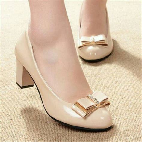Jual NUDE SEPATU KANTOR KERJA WANITA VICTORIA BIG HEELS KREM Shopee Indonesia