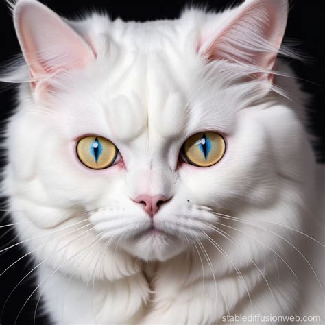 Odd Eyed Persian Cat Stable Diffusion Online