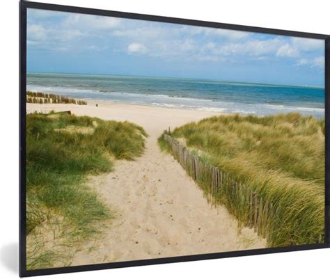 Fotolijst Incl Poster Strand Zee Duin Belgi X Cm