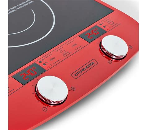 Double Plaque De Cuisson A Induction Tactile Avec Affichage Led Induc2 Red Kitchencook Plaque