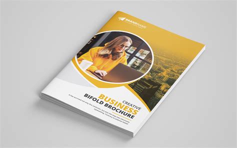 Modern Bi Fold Brochure Design Templates Entheosweb