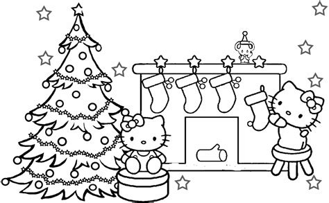 22 Hello Kitty Christmas Coloring Pages Printable Free Wallpaper