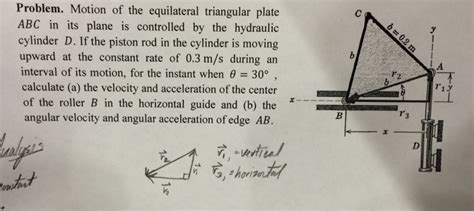 Solved Problem Motion Of The Equilateral Triangular Plate