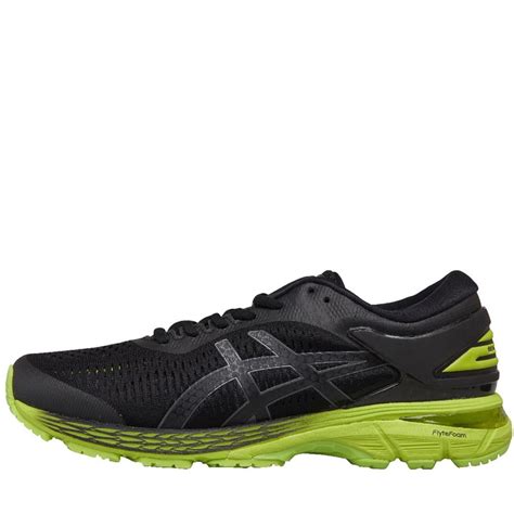 Buy Asics Mens Gel Kayano 25 Stability Running Shoes Blackneon Lime