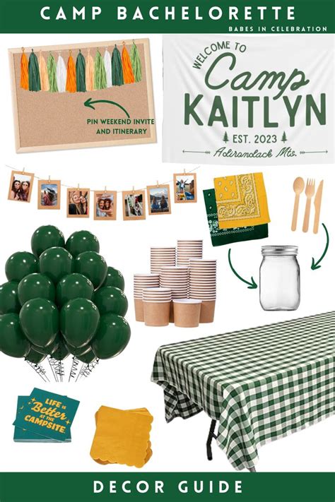 Camp Bachelorette Decor Guide Fall Camping Bachelorette Theme