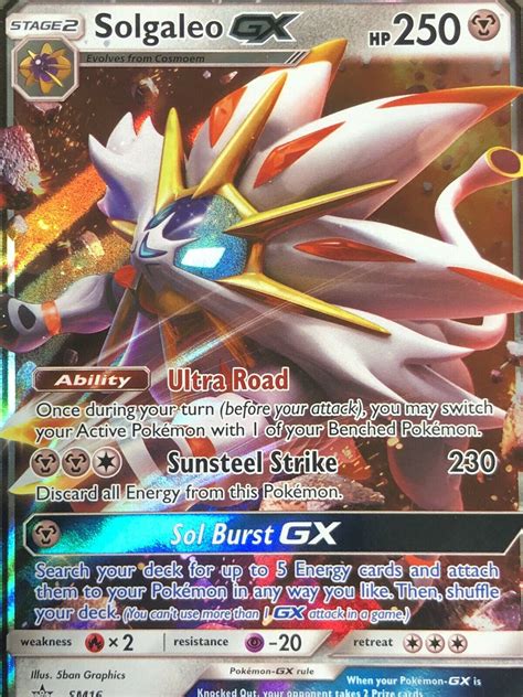 Solgaleo Gx Sm Black Star Promo Ultra Rare Full Art Pokemon Tcg