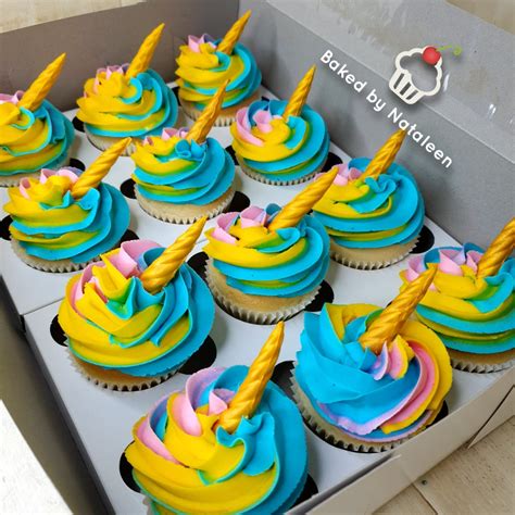 Unicorn Rainbow Cupcakes Baked By Nataleen