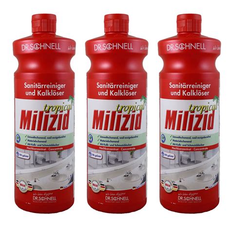 Dr Schnell Milizid Tropical 3 x 1 Liter Sanitärreiniger bei Riemax