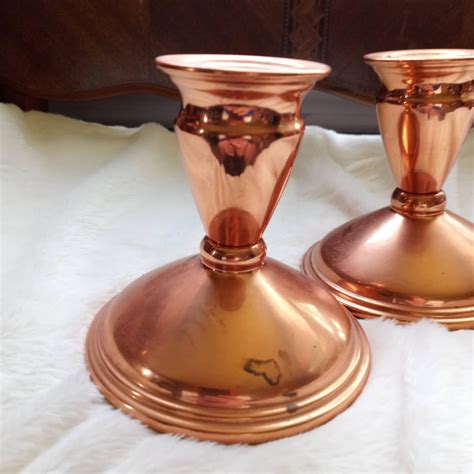 Beautiful Pair Of Coppercraft Guild Candle Holder Approx Etsy