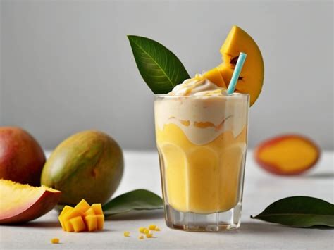 Premium Photo Product Photography Of Mango Milkshake With White