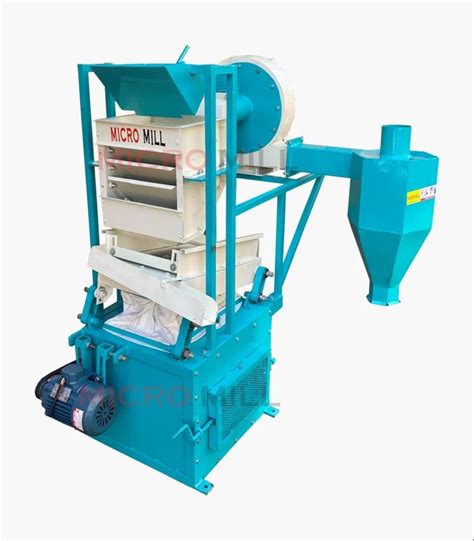 Semi Automatic MS Mini Rice Destoner Machine Single Phase Capacity