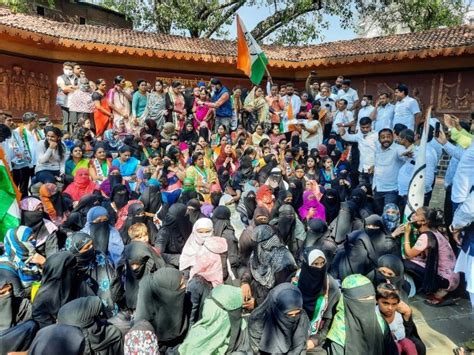 Protest Against Hijab Restrictions In Karnataka Across India