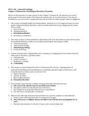 Psyc Chapter Hw Docx Psyc General Psychology Chapter