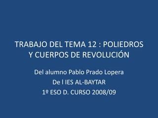 Tema Poliedros Y Cuerpos De Revoluci N Ppt