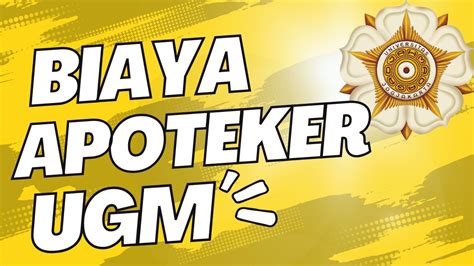 BERAPA BIAYA PENDIDIKAN PROFESI APOTEKER UGM YouTube