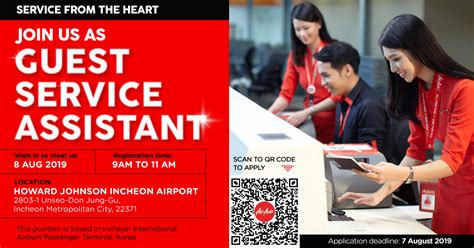 Fly Gosh Air Asia Guest Service Assistant Recruitment Seoul South