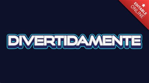 Divertidamente Blue D Text Effect Generator