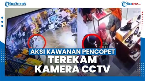 Aksi Kawanan Pencopet Terekam Kamera CCTV Dua Di Antaranya Wanita Dan