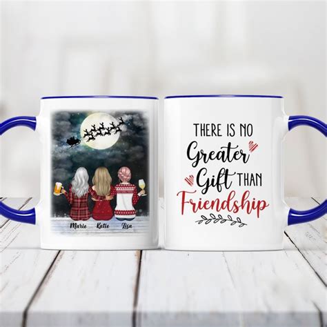 There Is No Greater Gift Than Friends Mugs With Two Pictures On The