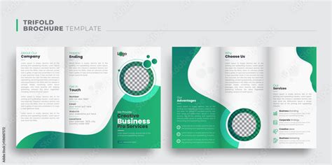 Trifold Brochure Template Design Set Of Modern Abstract Minimal