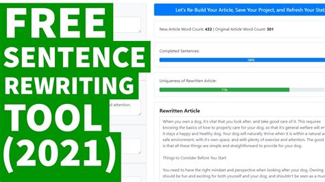 Sentence Rewriting Tool Free Article Rewriter Tool For Paraphrasing