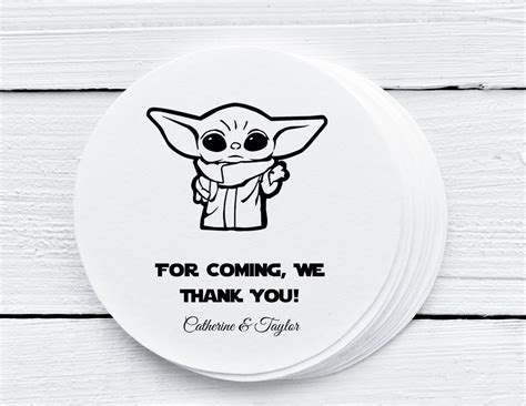 Star Wars Favor Stickers Mandalorian Stickers Party Favors Etsy