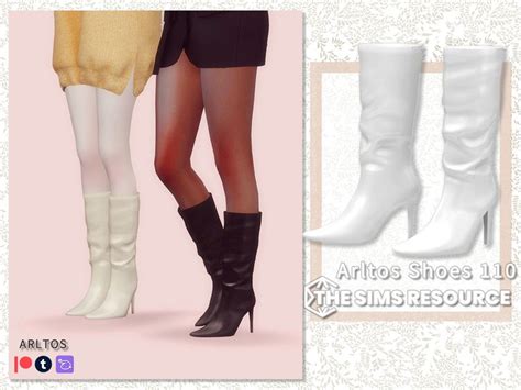 Arltos Leather Boots 110 In 2024 Boots Sims 4 Cc Shoes Leather