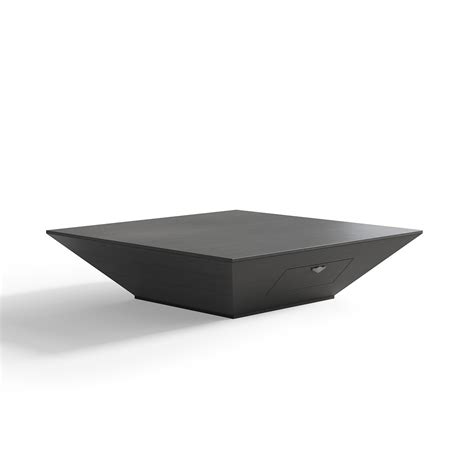 Latitude Run Jecoa Modern Square Drum Coffee Table Minimalist Wood