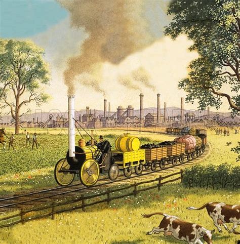 The Industrial Revolution: the coming of the railways to … stock image ...