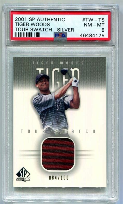 Upper Deck Sp Authentic Tiger Woods Tour Swatch Rc Psa