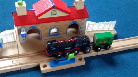 Elc Wooden Railway Station Startstop Youtube