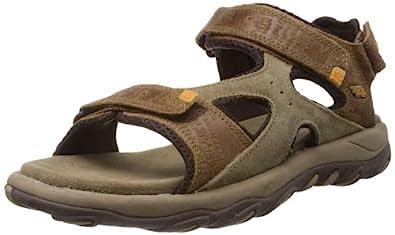 Woodland Men S Camel Leather Sandals And Floaters Uk India Eu