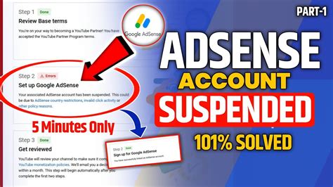 Solution Your Associated Adsense Account Was Suspended This Could