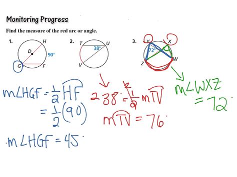 10 4 Inscribed Angles And Polygons Part 1 Math High School Math Circles Geometry Showme