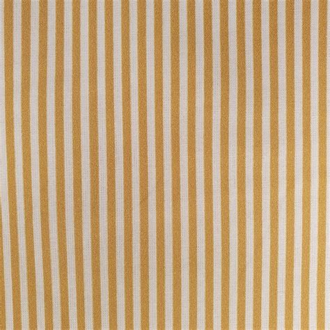 Cotton Fabric White And Mustard Gold Stripes Linear Lines Etsy