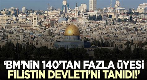 BM nin 140 tan fazla üyesi Filistin devletini ve Doğu Kudüs ü başkenti