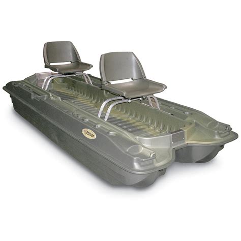 Pelican® Bass Raider 10ehf Hunter Friendly Pontoon Boat Khaki Fade