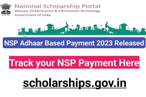 Nsp Scholarship 2023 Adhaar Based Payment Released By Govt To All Students